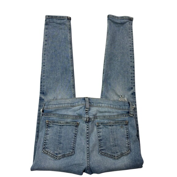 Rag & Bone Women's Size 28 Distressed Mid-Rise Ankle Skinny Jeans 28"Wx27"Inseam - Picture 4 of 16